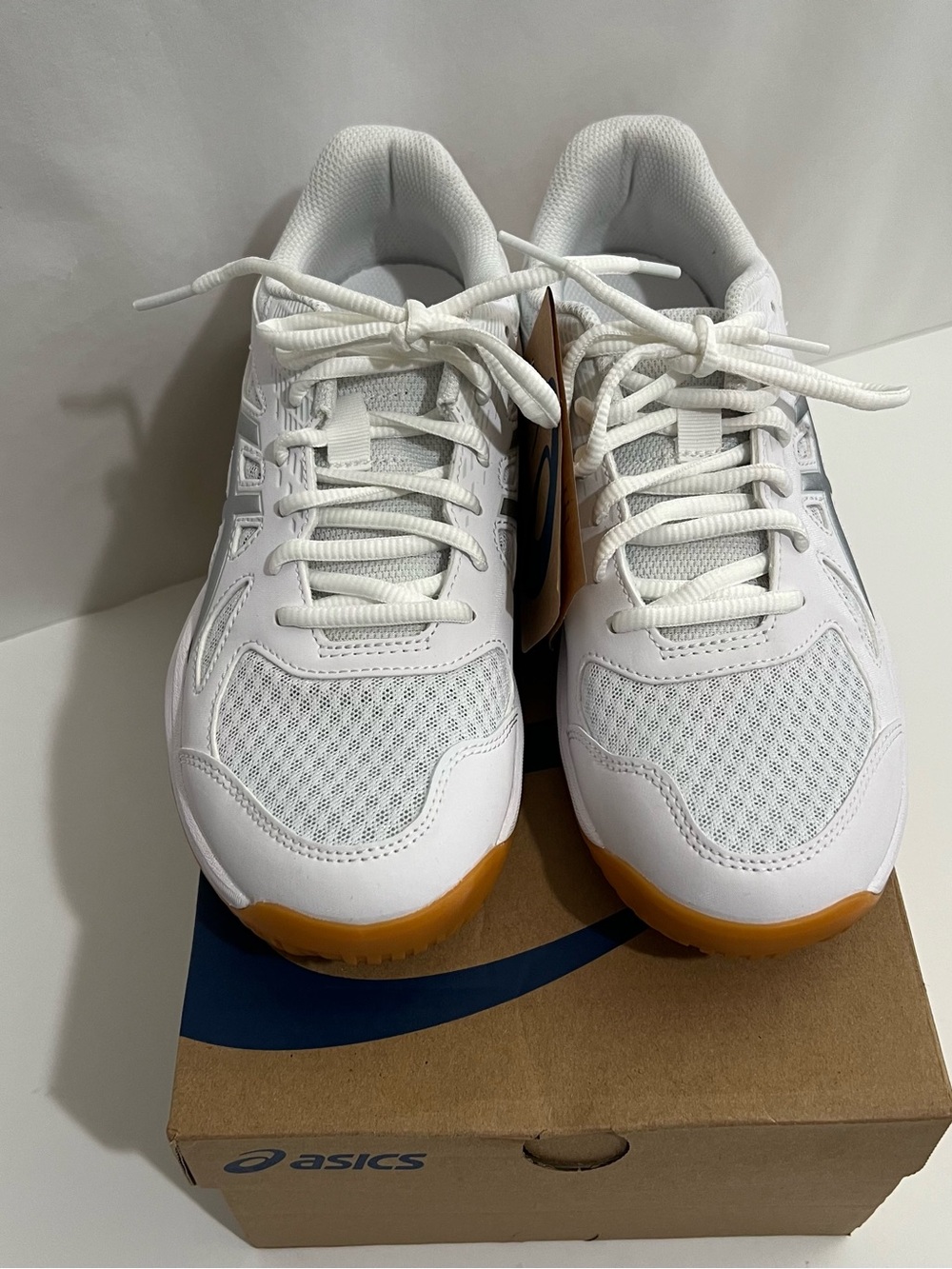 ASICS Women's Upcourt 6 Volleyball Shoes White & Silver Size 8.5 New - Picture 6 of 13